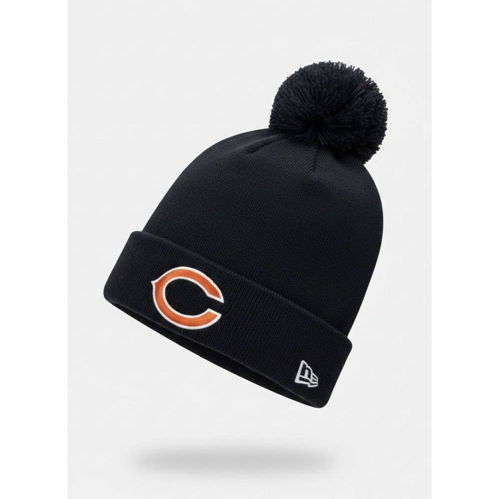 New Era Chicago Bears Football Team Sport Knit Beanie Hat Black
